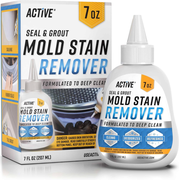 ACTIVE Mold Stain Remover Gel on white tiles